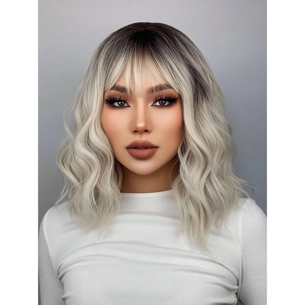 Stylish Ombre Wig with Bangs